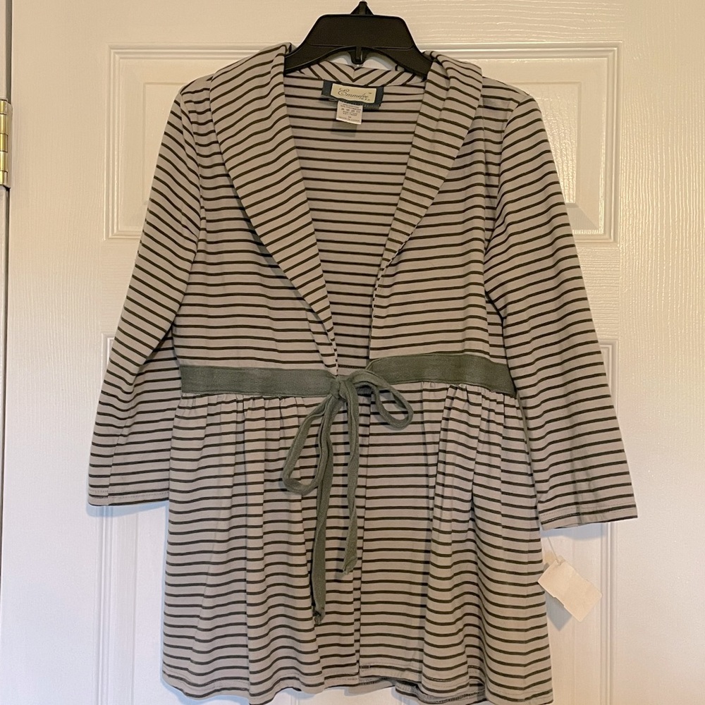 NWT Emmelee for F.C. striped three-quarter sleeve